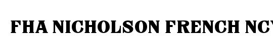 FHA Nicholson French NCV