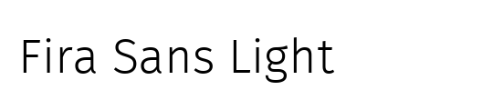 Fira Sans Light