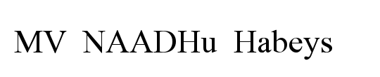 MV NAADHu Habeys