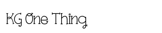 KG One Thing