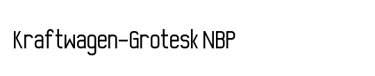 Kraftwagen-Grotesk NBP