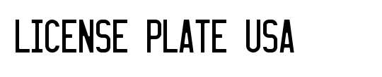 LICENSE PLATE USA