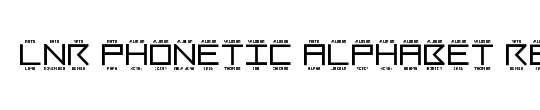 LNR Phonetic Alphabet