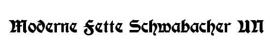 Moderne Fette Schwabacher UNZ1A