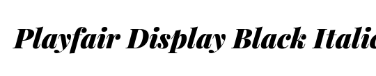 Playfair Display Black