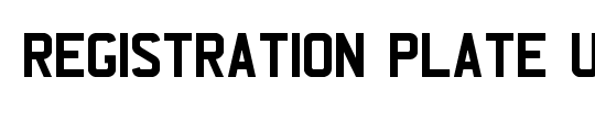 REGISTRATION PLATE UK