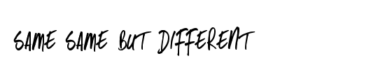 Same Same But Different