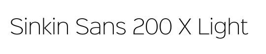 Sinkin Sans 200 X Light