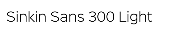 Sinkin Sans 300 Light