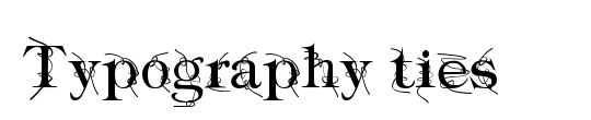 Typography ties