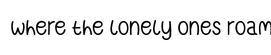 Where The Lonely Ones Roam