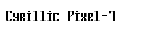 Cyrillic Pixel-7