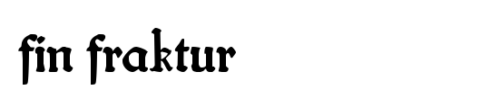 fin fraktur