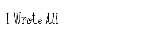 I Wrote All