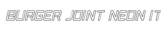 Burger Joint Neon It. Open JL