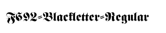 F692-Blackletter