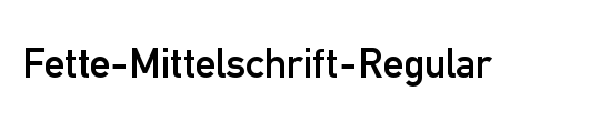 Fette-Mittelschrift