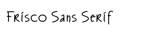 Frisco Sans Serif