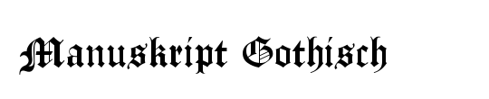 Manuskript Gothisch