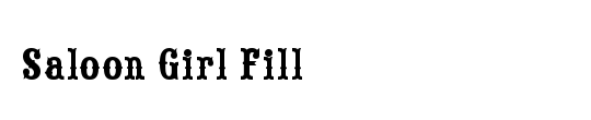 Saloon Girl Fill