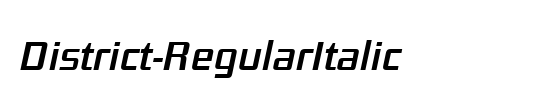 District-RegularItalic