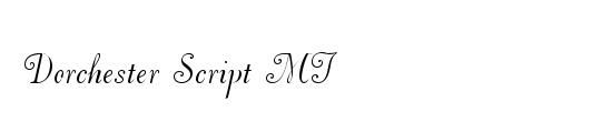 Dorchester Script MT