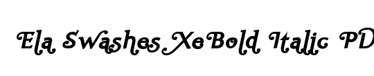 Ela Swashes XeBold