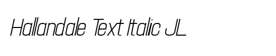 Hallandale Text Italic JL