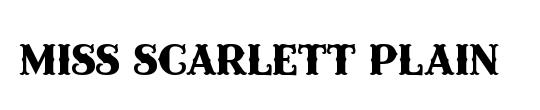 Miss Scarlett Plain