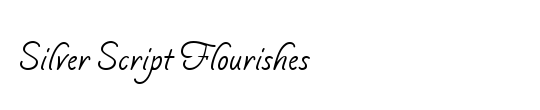 Silver Script Flourishes