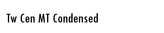 Tw Cen MT Condensed