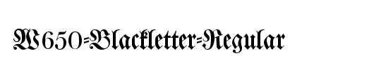 W650-Blackletter