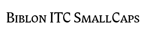 Biblon ITC SmallCaps