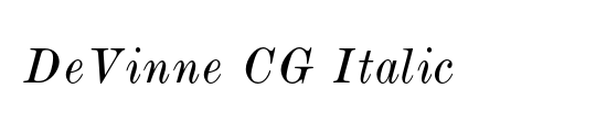 DeVinne CG