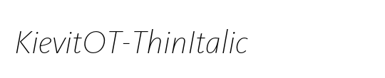 KievitOT-ThinItalic