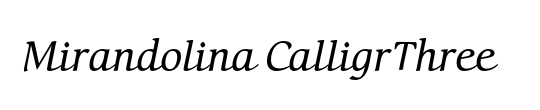 Mirandolina CalligrThree