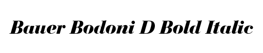 Bauer Bodoni D