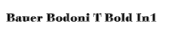 Bauer Bodoni T In1