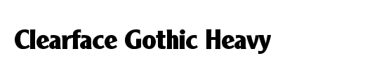 Clearface Gothic BQ