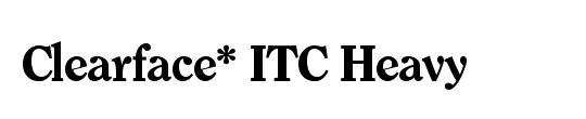 Clearface ITC BQ