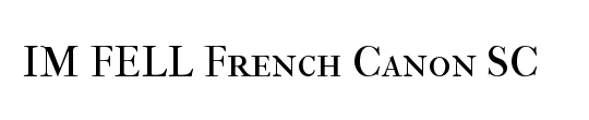 IM FELL French Canon SC