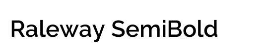Raleway SemiBold