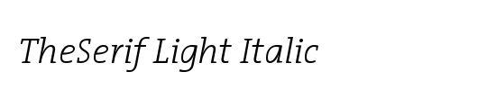 The Serif Light-