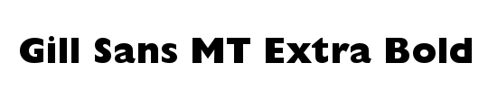 Gill Sans MT Extra Bold