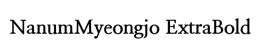 NanumMyeongjo