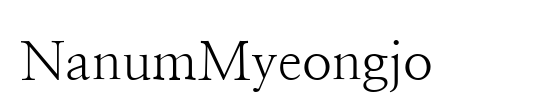 NanumMyeongjo