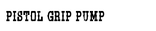 Pistol Grip Pump