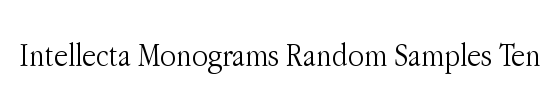 Intellecta Monograms Random Samples Ten 