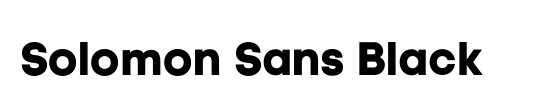 Solomon Sans Black
