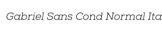 Gabriel Sans Cond Normal Italic